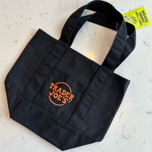 Trader Joe's Black Mini Canvas Tote